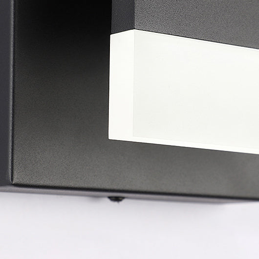 Aplique de pared LED de hierro aluminio PS moderno minimalista rectangular para dormitorio 