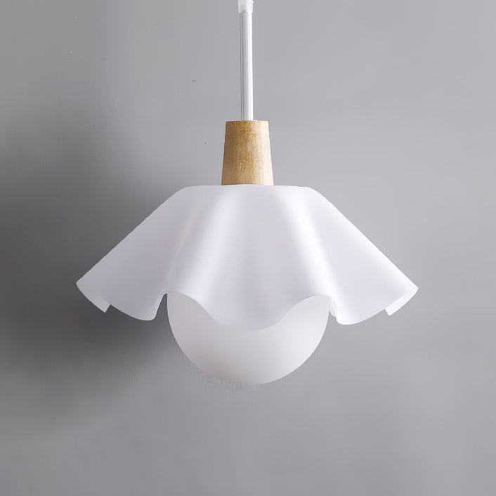 Lámpara colgante de 1 luz de acrílico con hardware floral minimalista moderno para sala de estar 