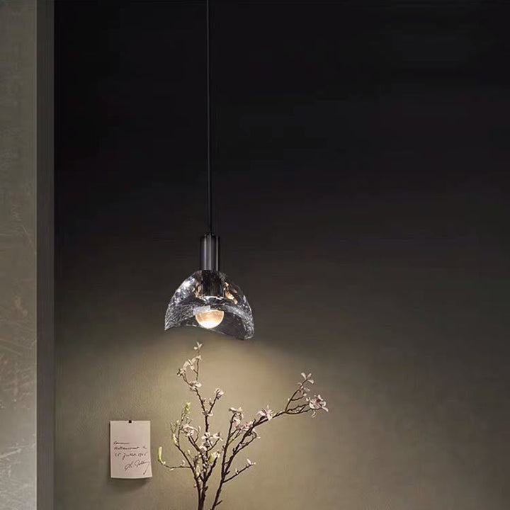 Lustre contemporain de luxe éblouissant en cristal et laiton à 1 lumière pour salon 