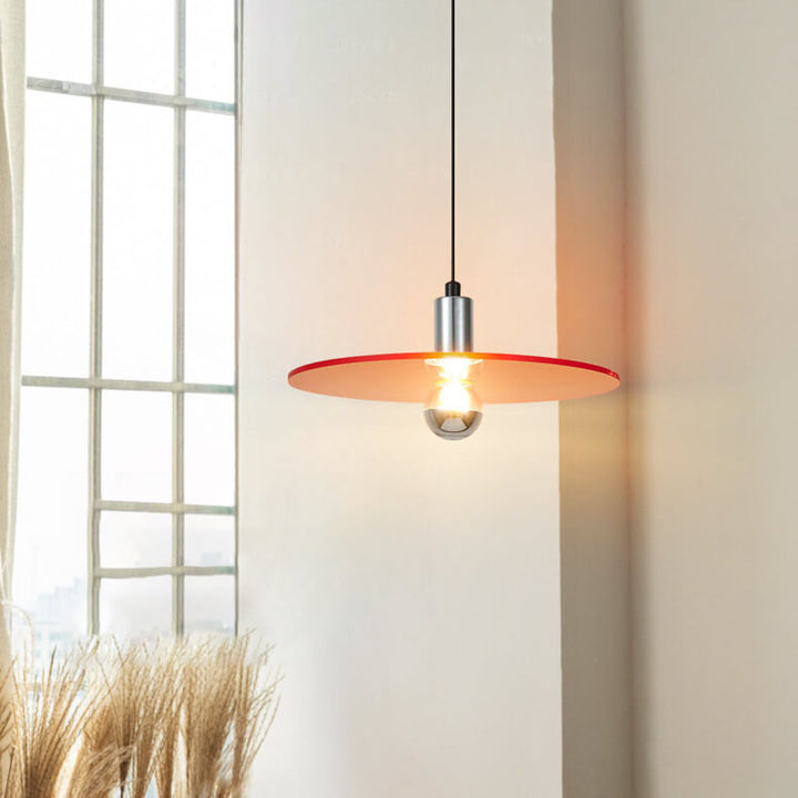Nordic Iron Glass Flying Saucer 1-Light Pendant Light