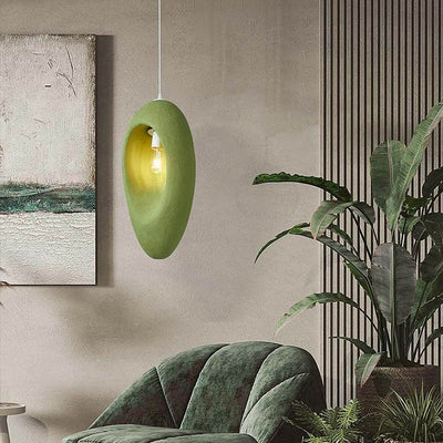 Contemporary Creative Avocado High-Density Polystyrene 1-Light Pendant Light For Bedroom