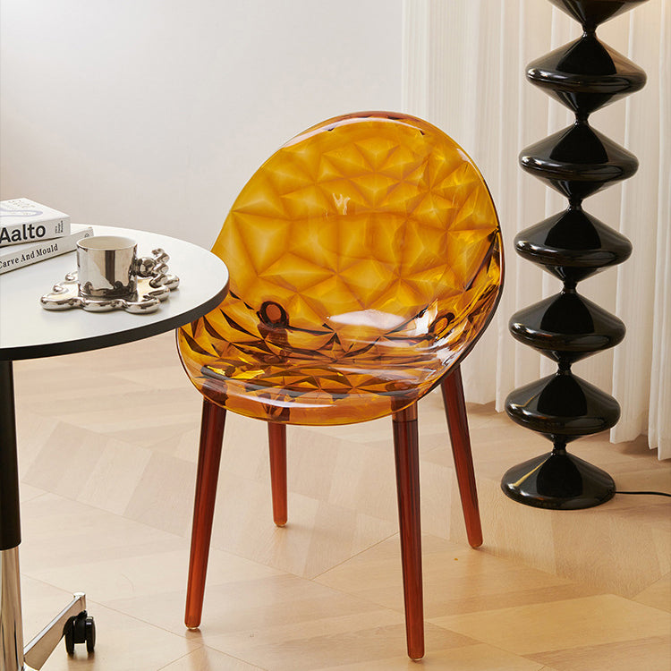 Zeitgenössischer nordischer runder Diamantform-PC-Esszimmerstuhl Rückenlehne für Esszimmer 