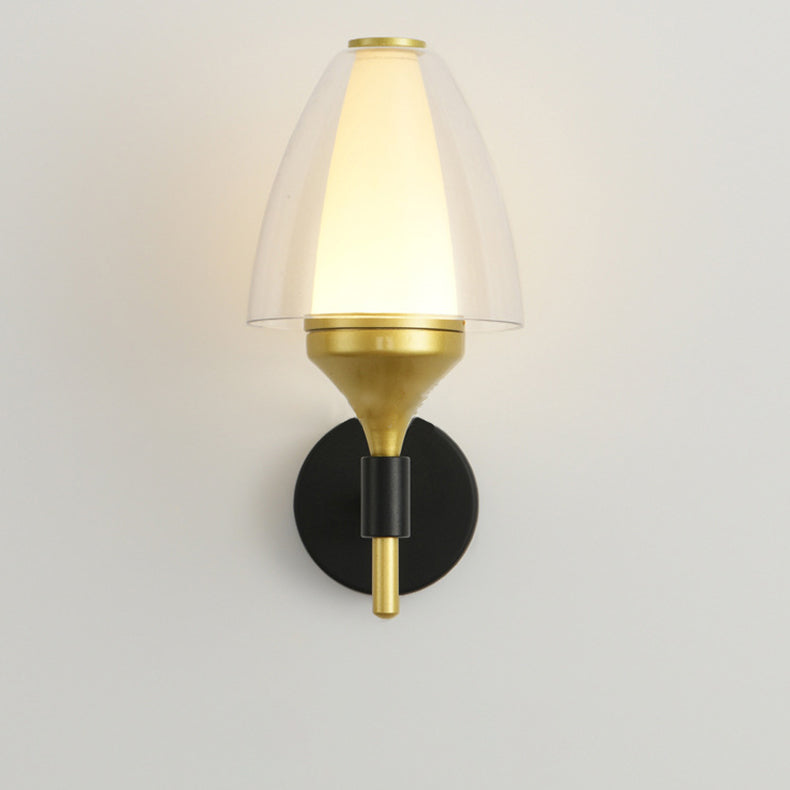 Applique murale LED en fer acrylique ronde minimaliste moderne pour salon 