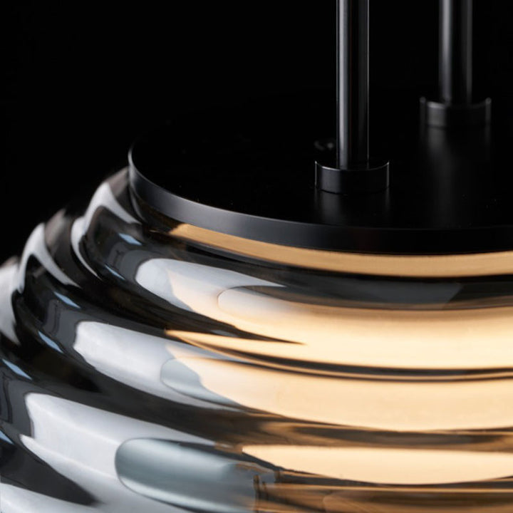 Modern Minimalist Oval Metal Acrylic Glass LED Pendant Light For Living Room