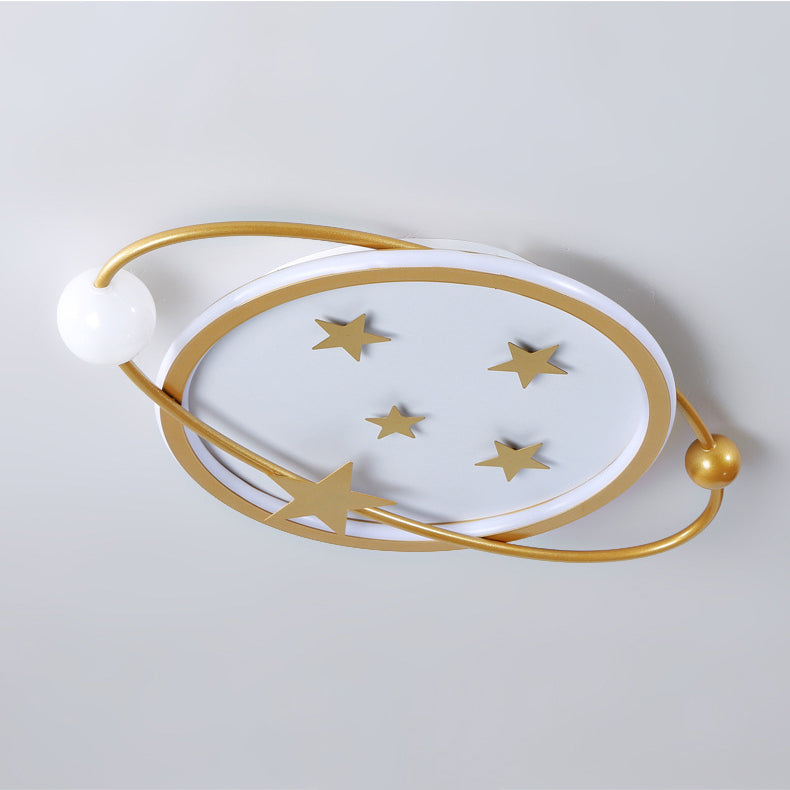Zeitgenössische nordische geometrische sternenklare hängende Acrylrunde LED-Deckenleuchte für Schlafzimmer 