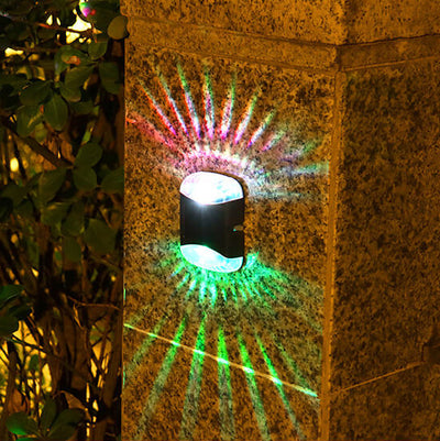 Modern Solar Decorative Waterproof Plastic Square LED Outdoor Wall Sconce Lamp