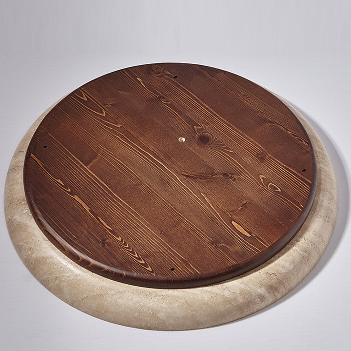 Luz de techo empotrada LED de acrílico de madera maciza travertino estilo disco redondo japonés tradicional para dormitorio 
