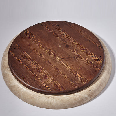 Luz de techo empotrada LED de acrílico de madera maciza travertino estilo disco redondo japonés tradicional para dormitorio 