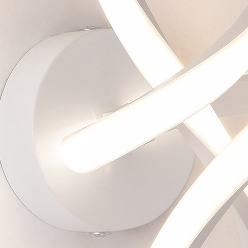 Zeitgenössische kreative Spiralring Eisen Silikon LED Wandleuchte Lampe für Schlafzimmer 
