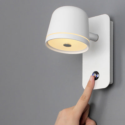 Lámpara de aplique de pared LED de acrílico de metal de aluminio rectangular redonda minimalista moderna para dormitorio 