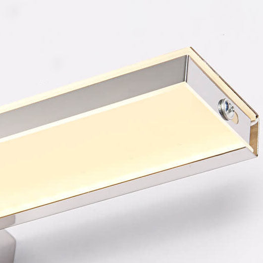 Modern Minimalist Rectangular Column Stainless Steel Anti-Fog Vanity Light LED Wall Sconce Lamp For Bathroom &amp; Living Room