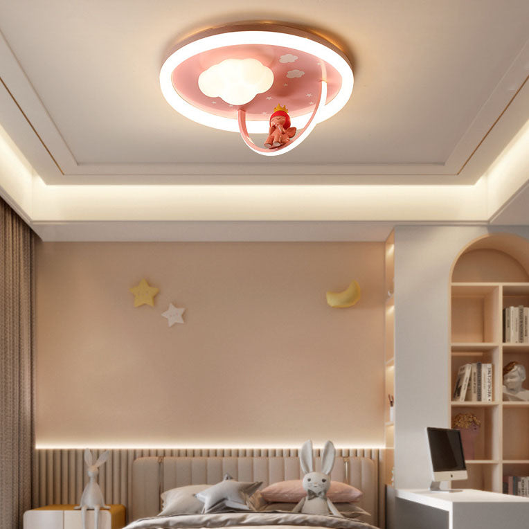 Zeitgenössische kreative Harz Kinder Cartoon LED Deckenleuchte für Schlafzimmer 