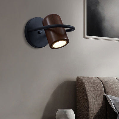 Lampe murale à LED en cylindre en fer forgé de personnalité nordique moderne 