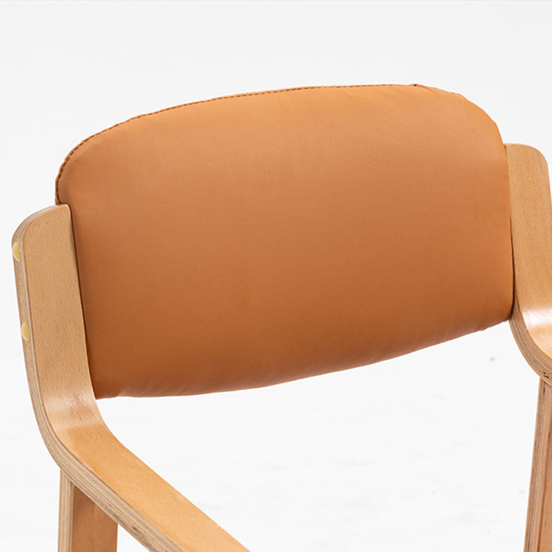 Chaise de salle à manger en tissu moderne simplicité bois éponge carrée dossier accoudoir pour salle à manger 