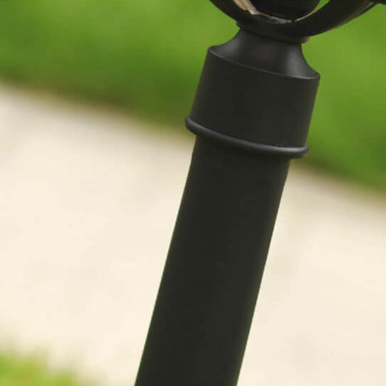 Industrielle Solar-Wasserdichte Gussaluminium-Glas-1-Licht-Außen-Rasen-Landschaftsbeleuchtung 