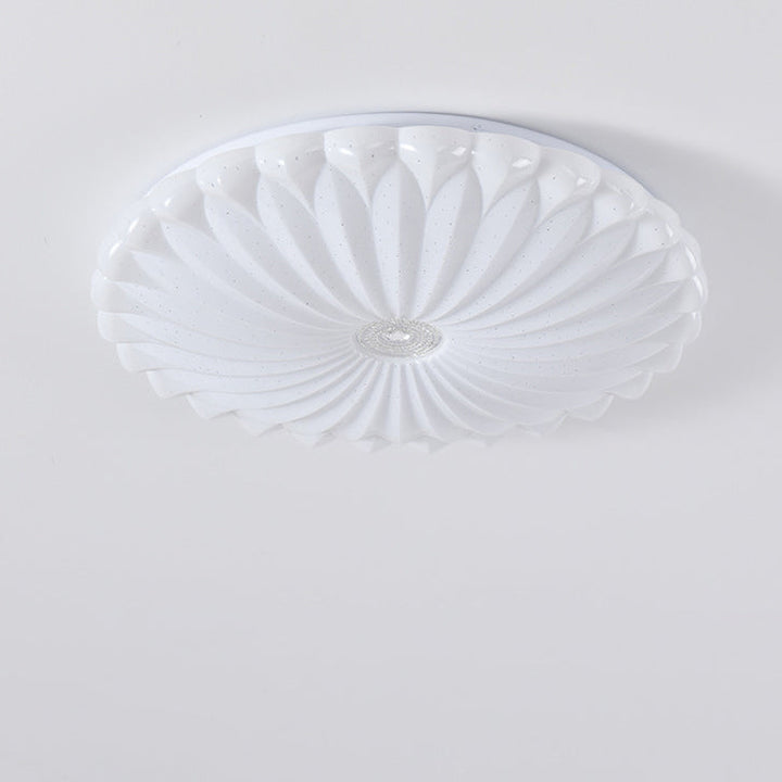 Luz de techo LED de montaje empotrado de girasol redondo minimalista moderno de hierro y PVC para sala de estar 