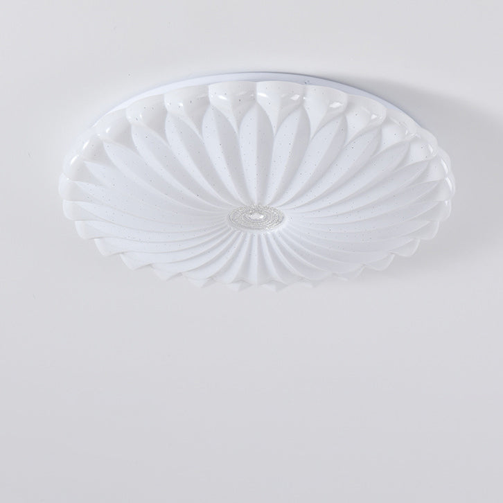 Luz de techo LED de montaje empotrado de girasol redondo minimalista moderno de hierro y PVC para sala de estar 