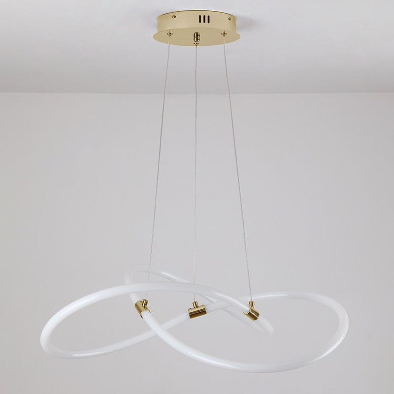 Nordischer kreativer Kronleuchter aus Acryl-Biegerohr mit Insellicht-LED