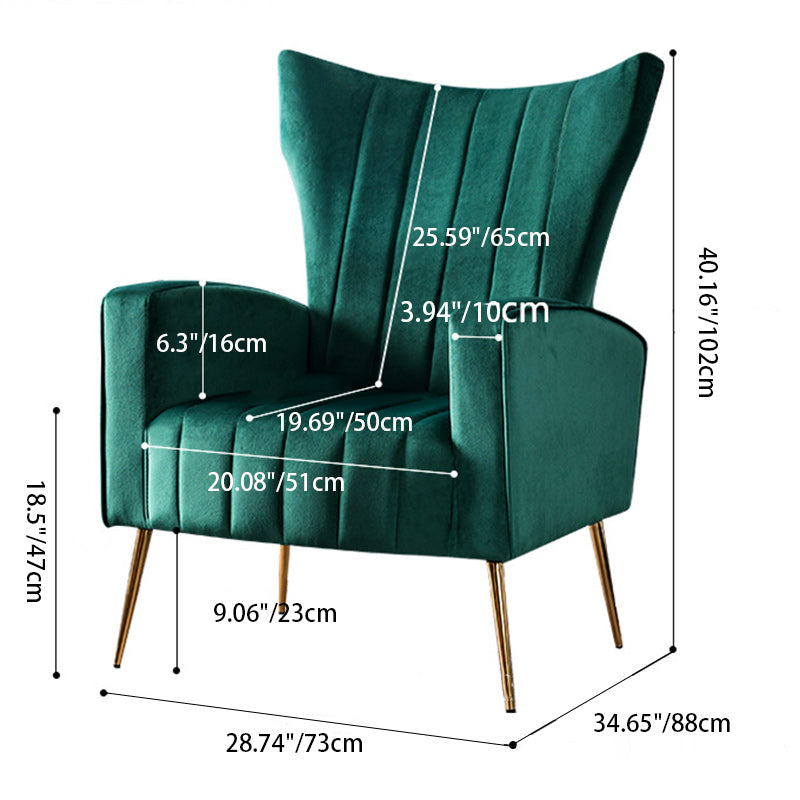 Moderner Luxus Trapezförmiger Quadratischer Samt Holz Edelstahl Akzentstuhl Rückenlehne Arm Für Wohnzimmer 