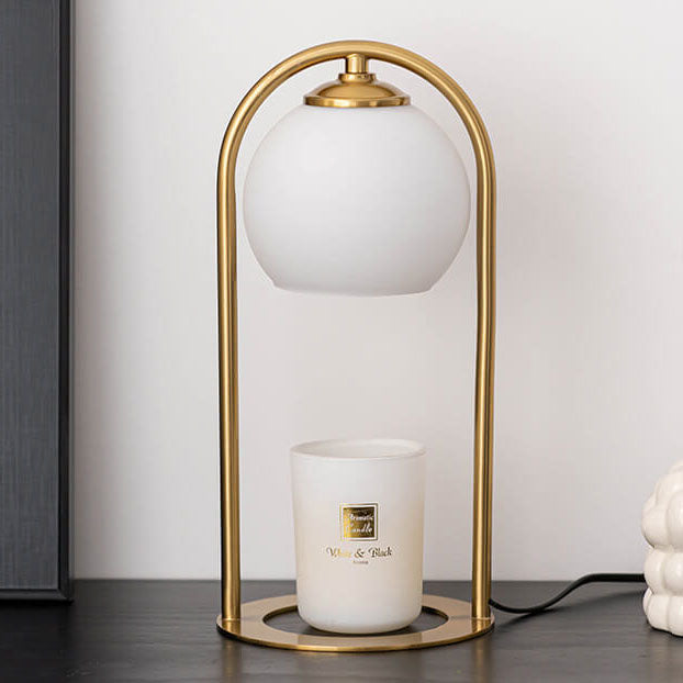 Lampe de table en cire fondante à 1 lumière avec base en matériel blanc crème simple nordique 