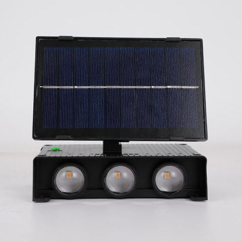 Modern Minimalist Outdoor Solar Square Panel Plastic LED Waterproof Outdoor Wall Sconce Lamp for Outdoor Patio