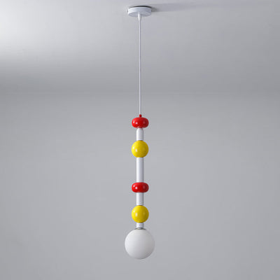 Suspension Luminaire Contemporain Simplicité Ronde en Verre et Fer à 1 Lumière pour Salon 