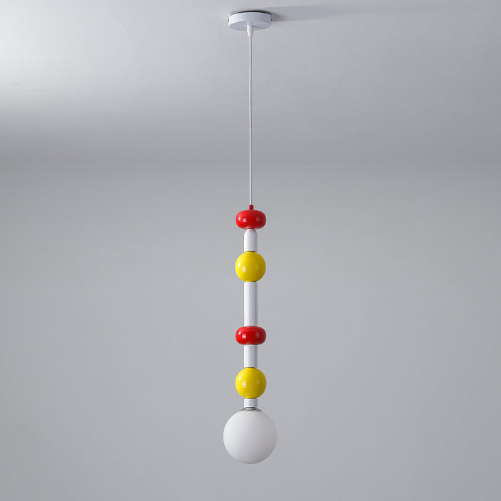 Suspension Luminaire Contemporain Simplicité Ronde en Verre et Fer à 1 Lumière pour Salon 