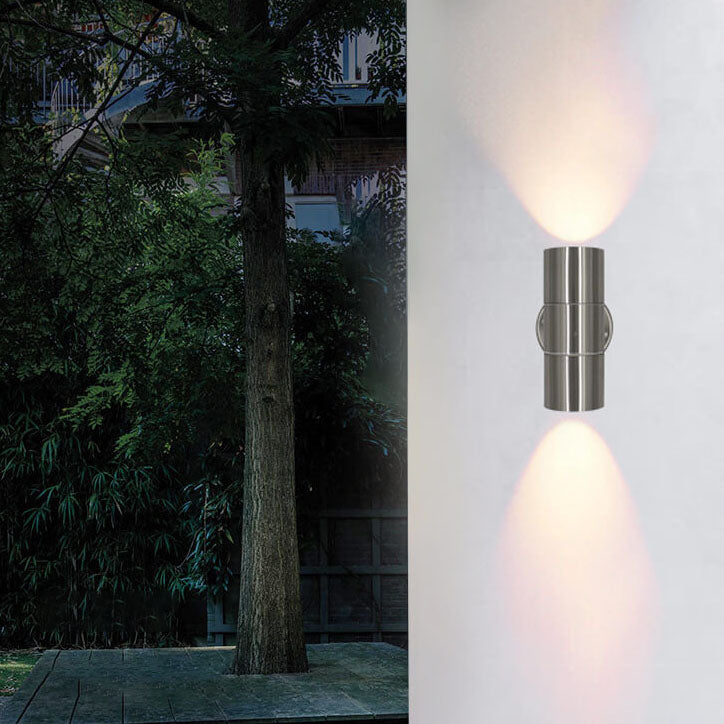 Modern Minimalist Stainless Steel Cylinder LED Wall Sconce Lamp