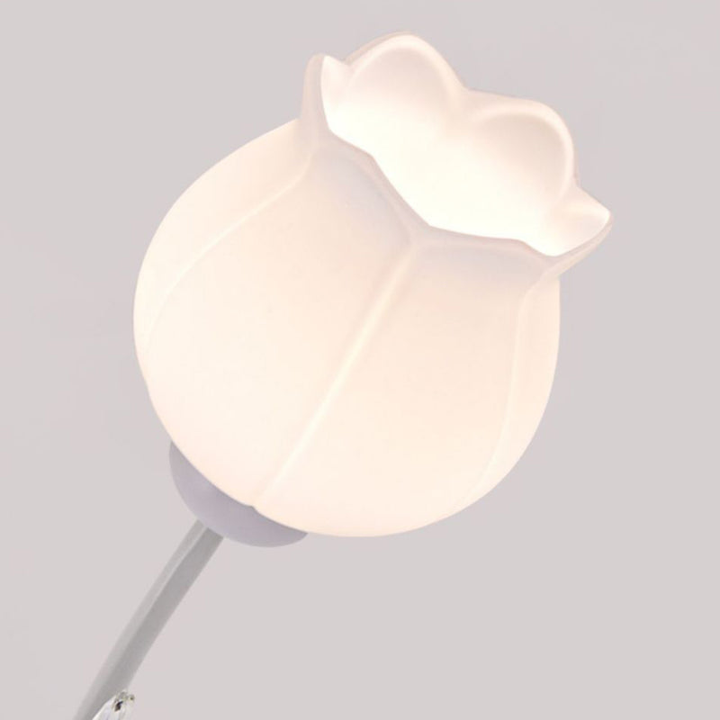 Moderner Art Deco Kristallglas Blumenschirm 3/5-flammiger Kronleuchter für Wohnzimmer 
