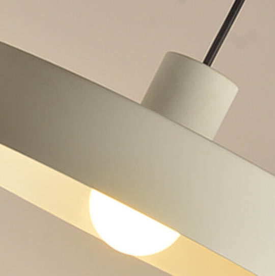Modern Minimalist Aluminum Disc 1-Light Pendant Light For Living Room