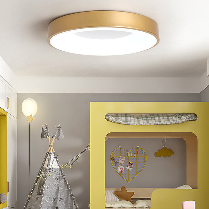Moderne minimalistische runde Kreis Eisen Acryl LED Unterputz Deckenleuchte für Schlafzimmer 