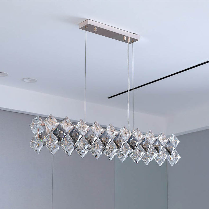 Modern Luxury Crystal Circle Plated Hardware 4/6/8/12/14 Light Chandelier For Living Room