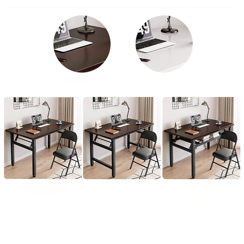 Bureaux rectangulaires en MDF acier de simplicité moderne pliables pour bureau à domicile 