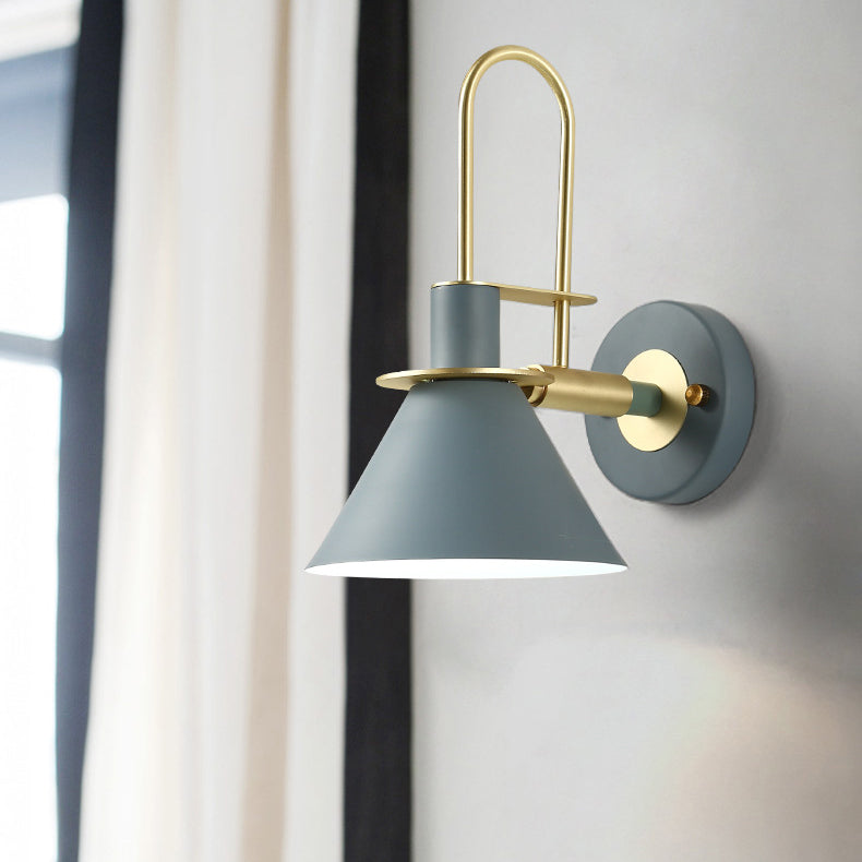 Moderne minimalistische Horn Eisen 1-Licht Wandleuchte Lampe für Wohnzimmer 