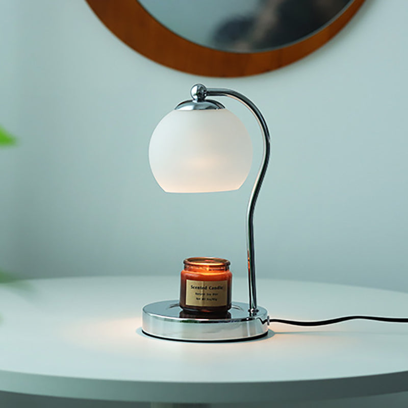 Moderne minimalistische Orb Eisen Glas 1-Licht Schmelzwachs Tischlampe für Schlafzimmer 