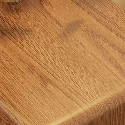 Table de nuit contemporaine carrée en bois de caoutchouc avec verre et métal à 2 tiroirs pour chambre 
