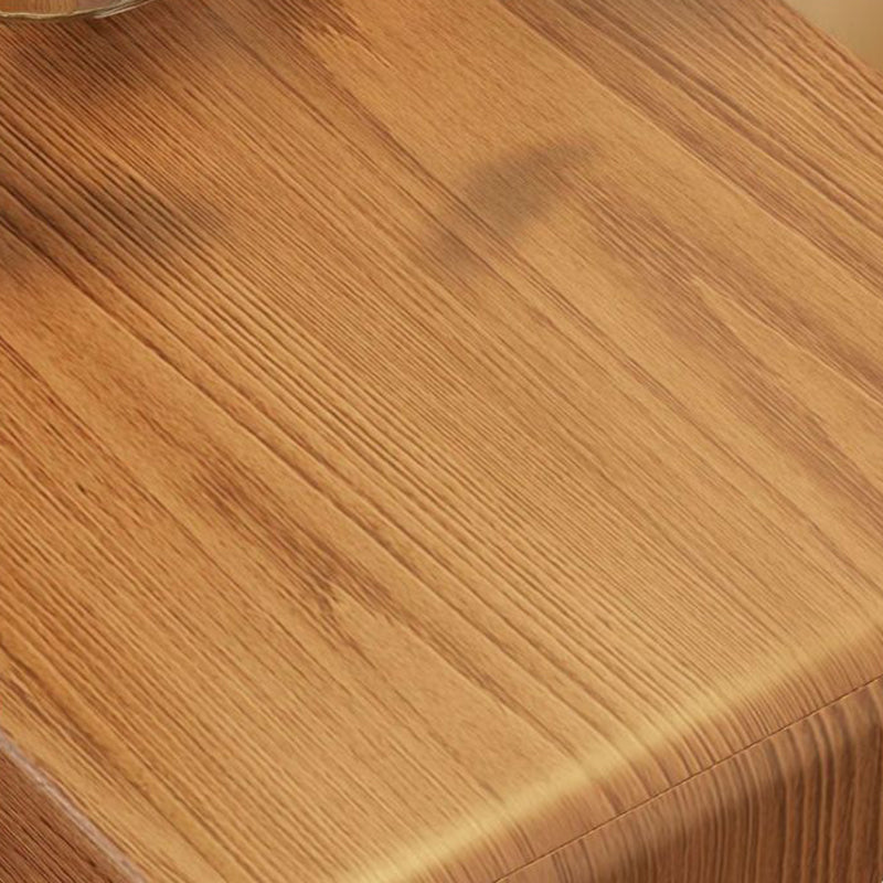 Table de nuit contemporaine carrée en bois de caoutchouc avec verre et métal à 2 tiroirs pour chambre 