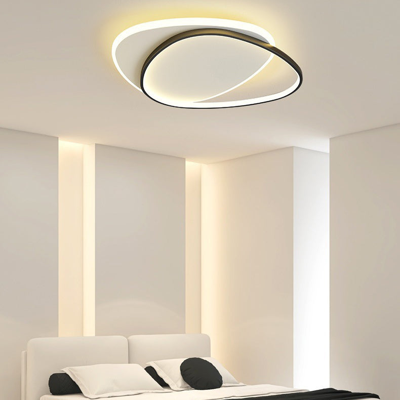 Moderne minimalistische Dreieck ovale Acryl Eisen LED Unterputz Deckenleuchte für Wohnzimmer 