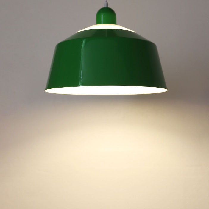 Contemporary Scandinavian Round Iron PVC 1-Light Pendant Light For Dining Room