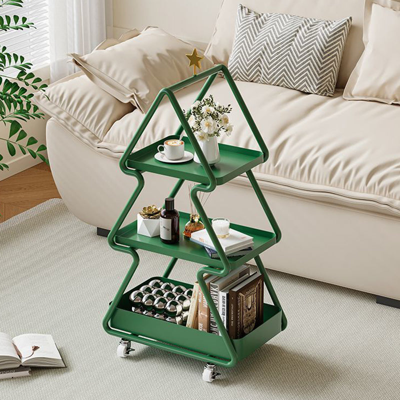 Zeitgenössischer kreativer Weihnachtsbaum Eisen Beistelltisch 3-stufig für Wohnzimmer 