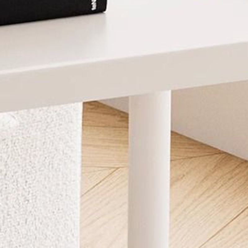 Modern Simplicity Tray Top Faux Leather Storage Movable End Table 2-Tier For Living Room