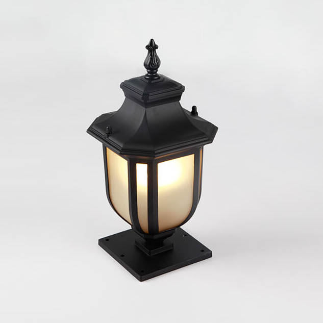 Traditional European Glass Aluminum Cage 1-Light Outdoor Waterproof Landscape Light For Outdoor