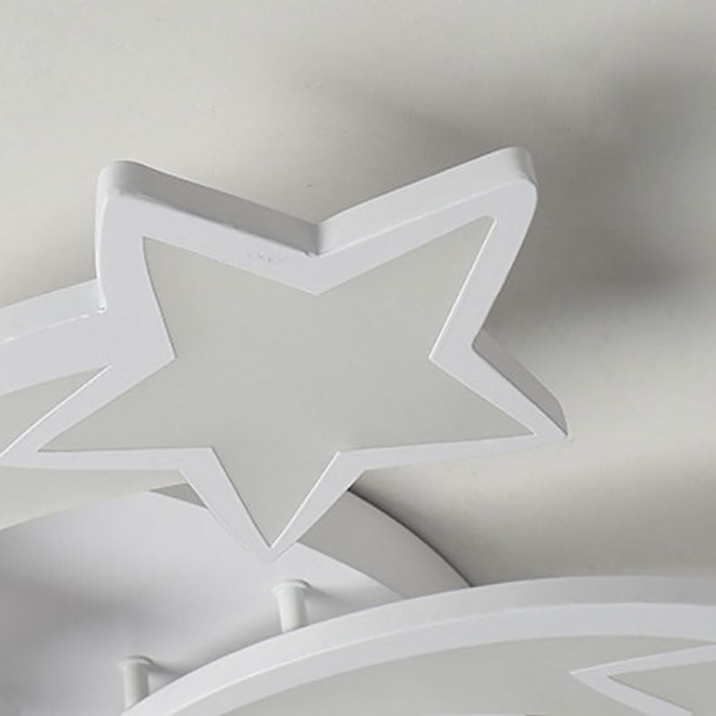 Plafonnier LED semi-encastré en acrylique avec matériel étoile minimaliste moderne pour salon 