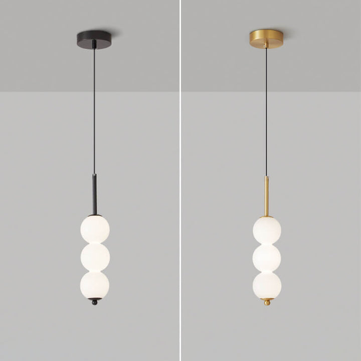 Nordic Creative Brass Spherical Glass Long Strip LED Pendelleuchte 