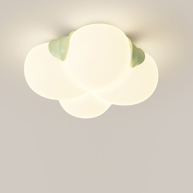 Lustre Plafonnier LED en Fer PE à Fleur Bulle Art Déco Moderne pour Chambre 