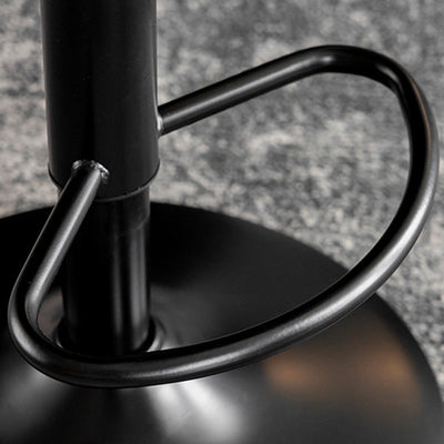 Taburete de barra con respaldo contemporáneo nórdico base redonda cojín rectangular cuero nappa espuma estructura de metal para comedor 
