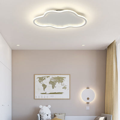 Luz de techo LED empotrada de hierro acrílico nublado minimalista moderno para dormitorio 