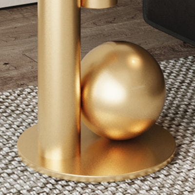 Table d'appoint cylindrique géométrique scandinave contemporain en pierre frittée pour salon 