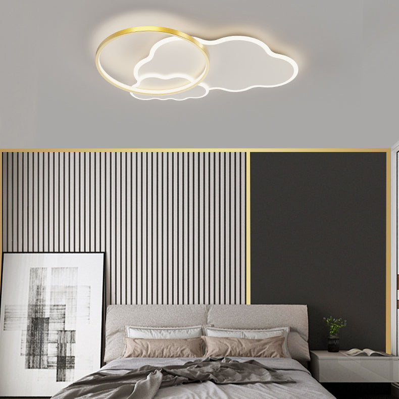Plafonnier LED moderne minimaliste en aluminium avec abat-jour en acrylique pour chambre à coucher 