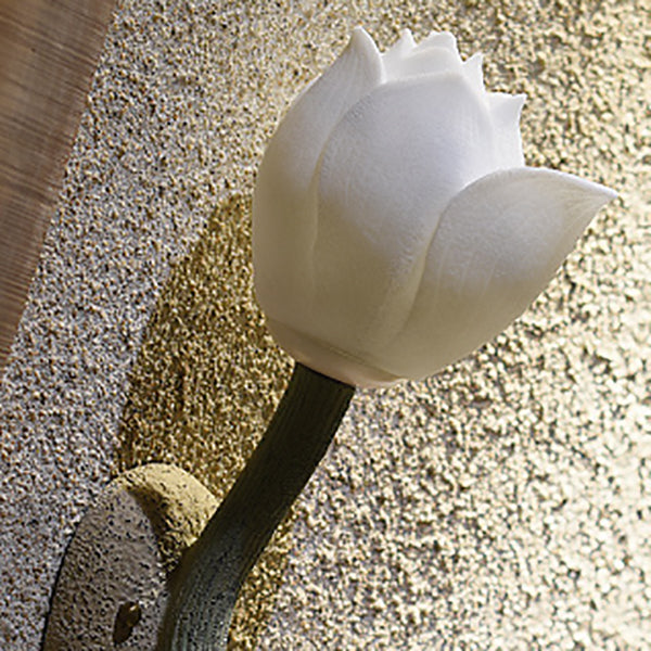Traditionelle chinesische Harz Lotus Blume Hardware 1-Licht Wandleuchte Lampe für Wohnzimmer 
